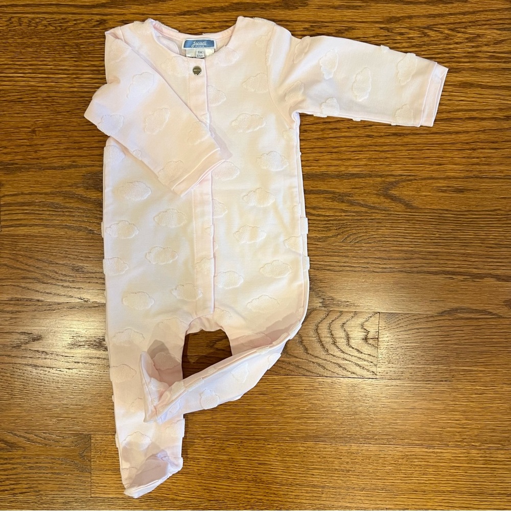 Jacadi Pink Cloud Footed One-Piece
